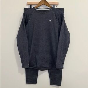Under Armour Charcoal 4.0 Cold Gear Base Layer Set, Women’s XL